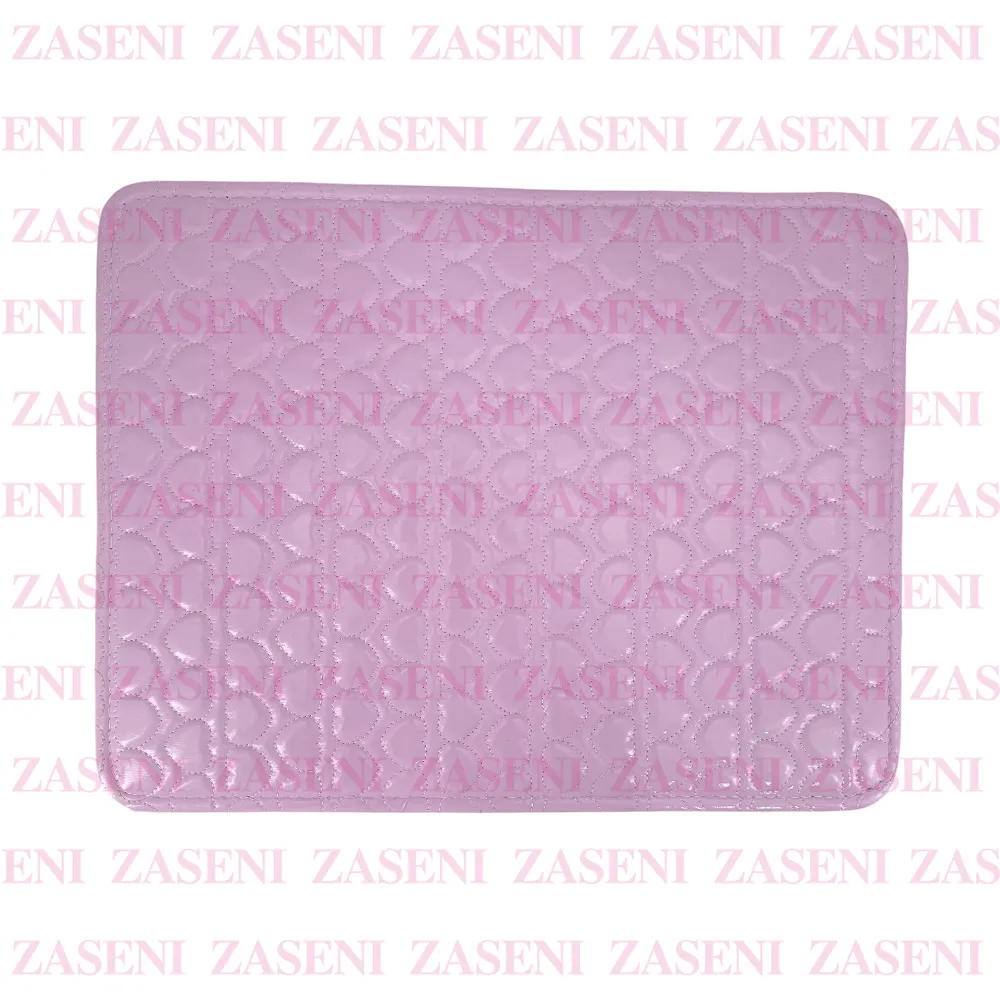 MANTEL ESTÉTICA ACOLCHADO CORAZONES RECTANGULAR LILA CLARO