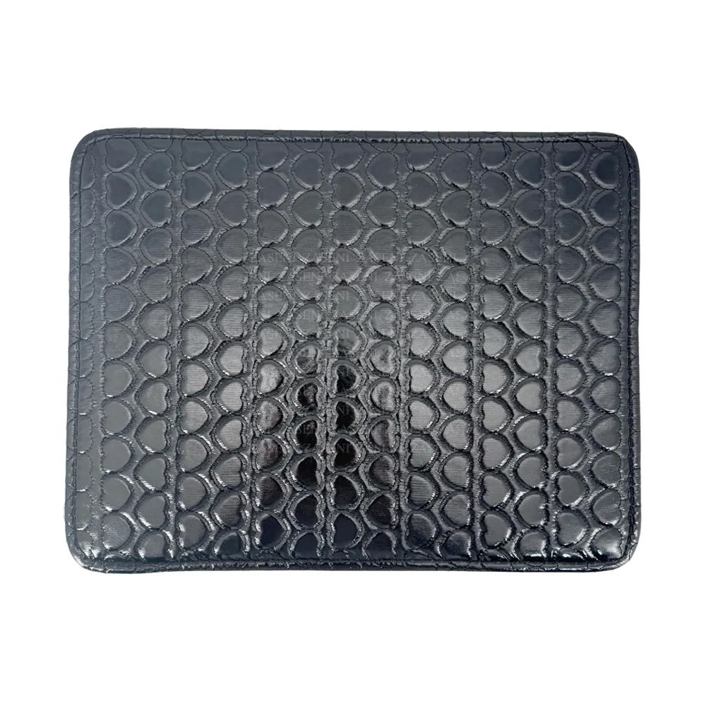 MANTEL ESTÉTICA ACOLCHADO CORAZONES RECTANGULAR NEGRO