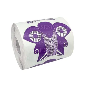 MOLDE ADHESIVO UÑAS MARIPOSA LILA 500UDS
