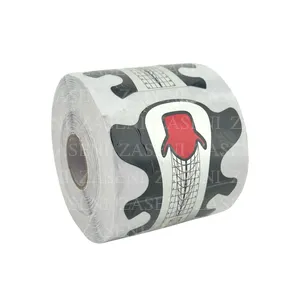 MOLDE ADHESIVO UÑAS STILETTO NEGRO Y GRIS 300UDS