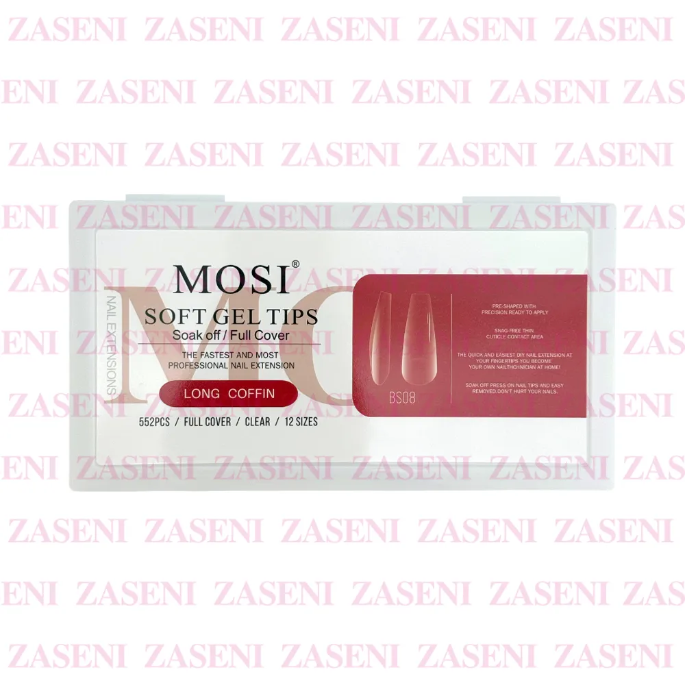 MOSI SOFT GEL TIPS LONG COFFIN 552UDS