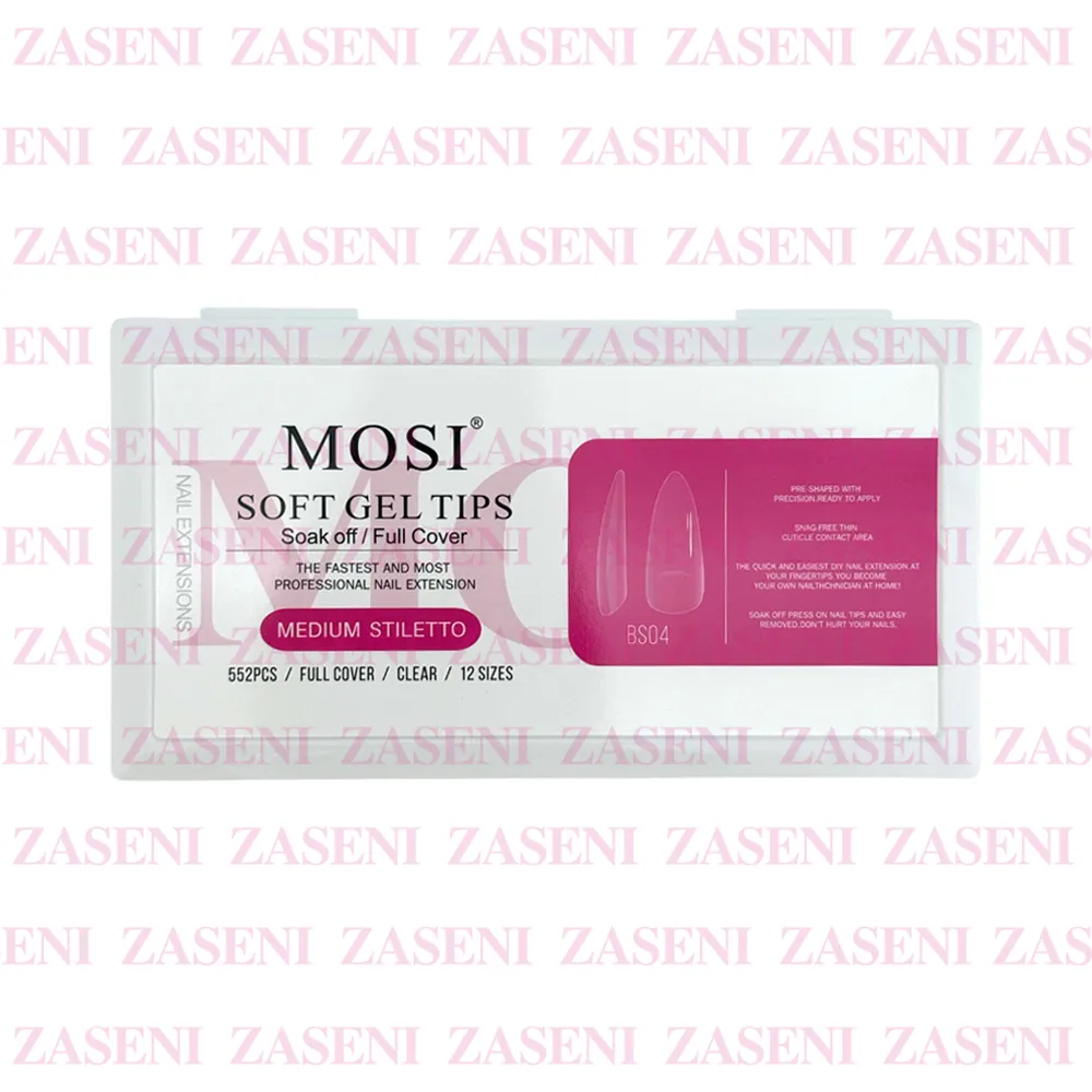 MOSI SOFT GEL TIPS MEDIUM STILETTO 552UDS