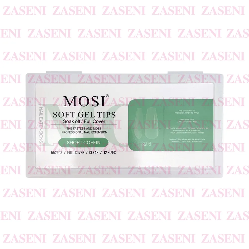MOSI SOFT GEL TIPS SHORT COFFIN 552UDS