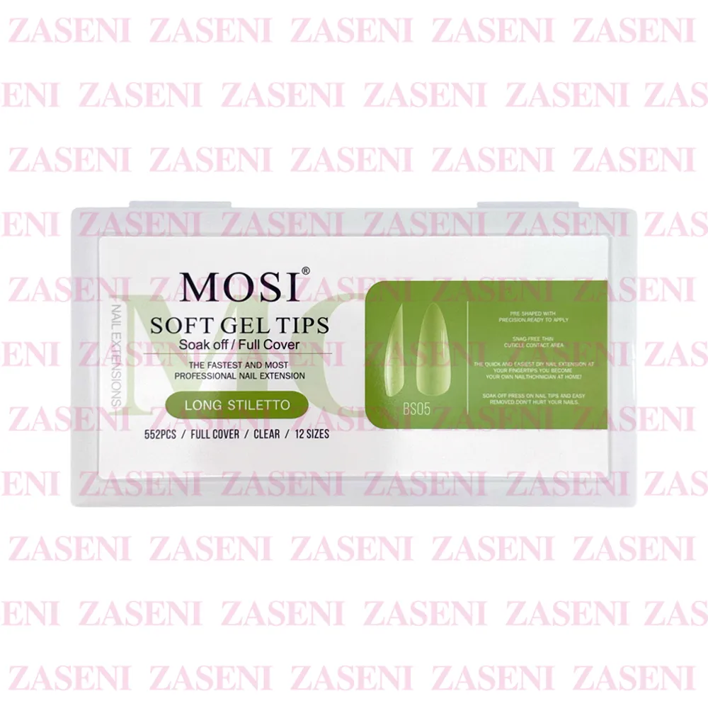 MOSI SOFT GEL TIPS LONG STILETTO 552UDS