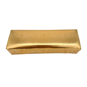 ALMOHADA MANICURA RECTANGULAR METALIZADA DORADO