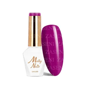 MOLLY LAC ESMALTE SEMIPERMANENTE HEMA FREE POWER FLOWER Nº 725 PURPLE CROCUS 8ML