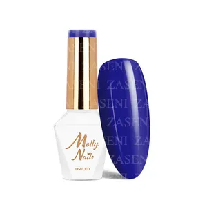 MOLLY LAC ESMALTE SEMIPERMANENTE HEMA FREE POWER FLOWER Nº 727 BLUE HYDRANGEA 8ML