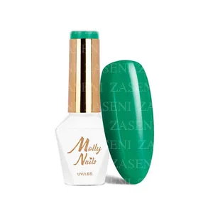 MOLLY LAC ESMALTE SEMIPERMANENTE HEMA FREE POWER FLOWER Nº 728 GREEN GRASS 8ML
