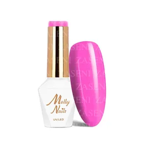 MOLLY LAC ESMALTE SEMIPERMANENTE HEMA FREE POWER FLOWER Nº 724 FUCSHIA 8ML