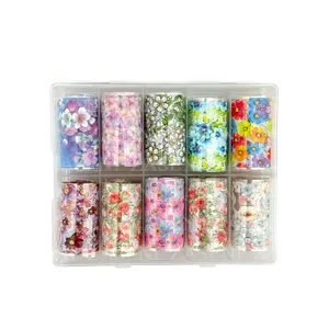 FOIL UÑAS FLORES 10UDS