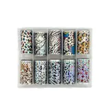 Foil Uñas Animal Print 10Uds