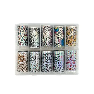 FOIL UÑAS ANIMAL PRINT 10UDS