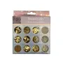 PACK DECORACIÓN UÑAS DORADO 12UDS