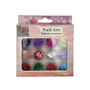 PACK DECORACIÓN UÑAS COLORES OSCUROS 12UDS