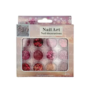 PACK DECORACIÓN UÑAS FUCSIA 12UDS