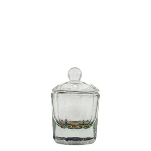 VASO CRISTAL CON TAPA MONÓMERO IRIDISCENTE PEQUEÑO