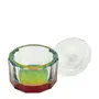 VASO CRISTAL CON TAPA MONÓMERO IRIDISCENTE DODECÁGONO GRANDE
