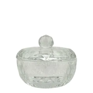 VASO CRISTAL CON TAPA MONÓMERO TRANSPARENTE CORAZÓN GRANDE