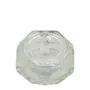 VASO CRISTAL CON TAPA MONÓMERO TRANSPARENTE HEXÁGONO GRANDE