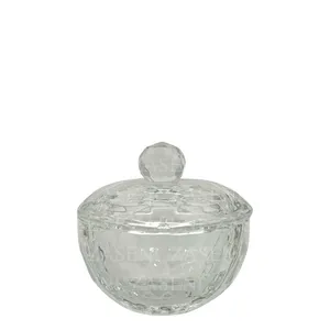 VASO CRISTAL CON TAPA MONÓMERO TRANSPARENTE CORAZÓN MEDIANO
