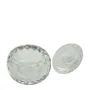 VASO CRISTAL CON TAPA MONÓMERO TRANSPARENTE REDONDO MEDIANO
