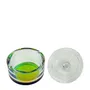 VASO CRISTAL CON TAPA MONÓMERO IRIDISCENTE REDONDO MEDIANO