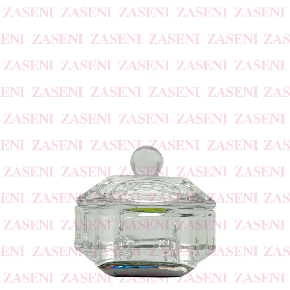 VASO CRISTAL CON TAPA MONÓMERO IRIDISCENTE CUADRADO PEQUEÑO