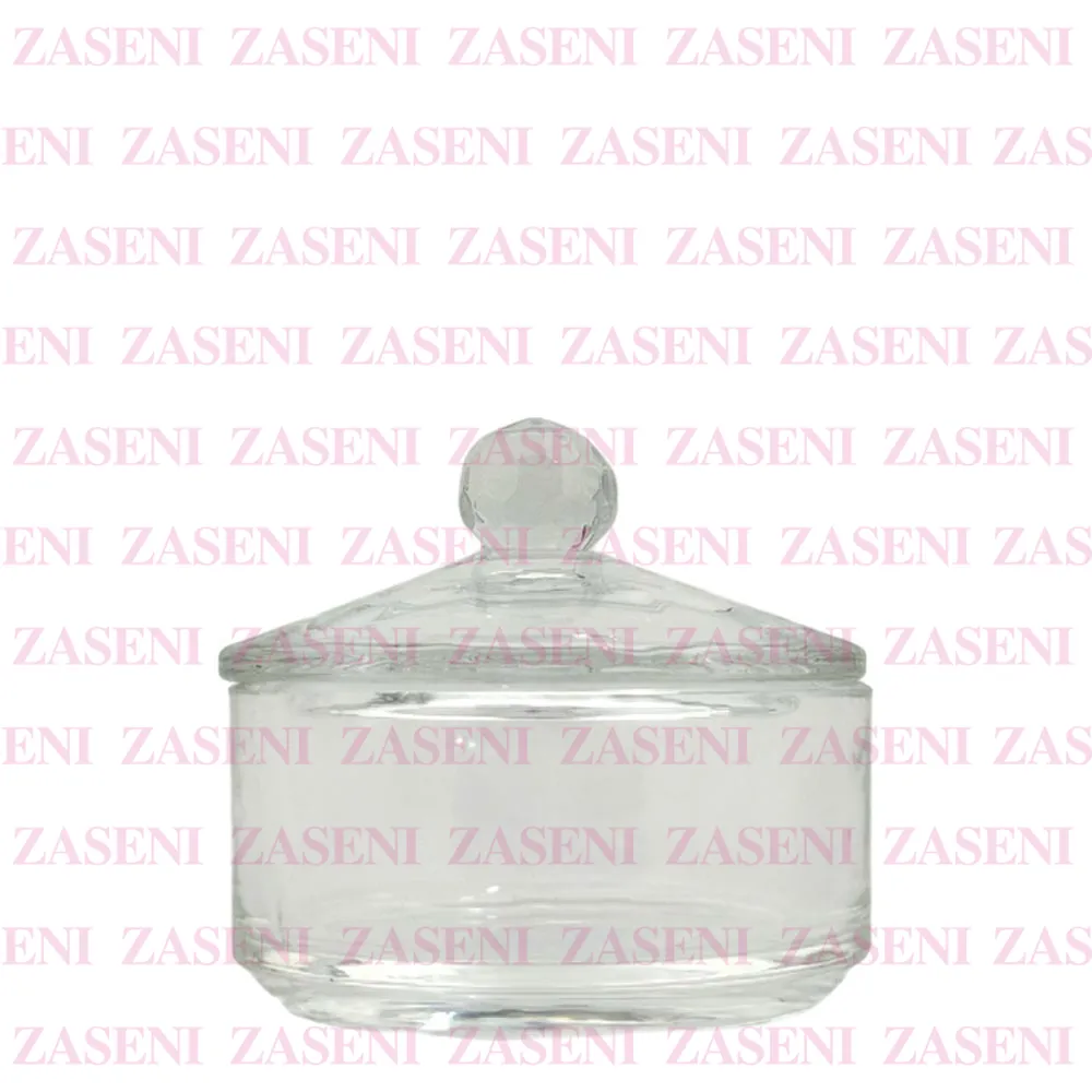 VASO CRISTAL CON TAPA MONÓMERO TRANSPARENTE REDONDO GRANDE