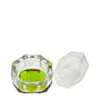 VASO CRISTAL CON TAPA MONÓMERO IRIDISCENTE OCTÓGONO RECTO PEQUEÑO