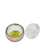 VASO CRISTAL CON TAPA MONÓMERO IRIDISCENTE REDONDO PEQUEÑO