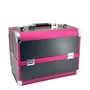MALETIN METÁLICO NEGRO Y FUCSIA