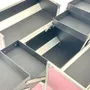 MALETÍN METÁLICO ROSA CLARO PUNTITOS