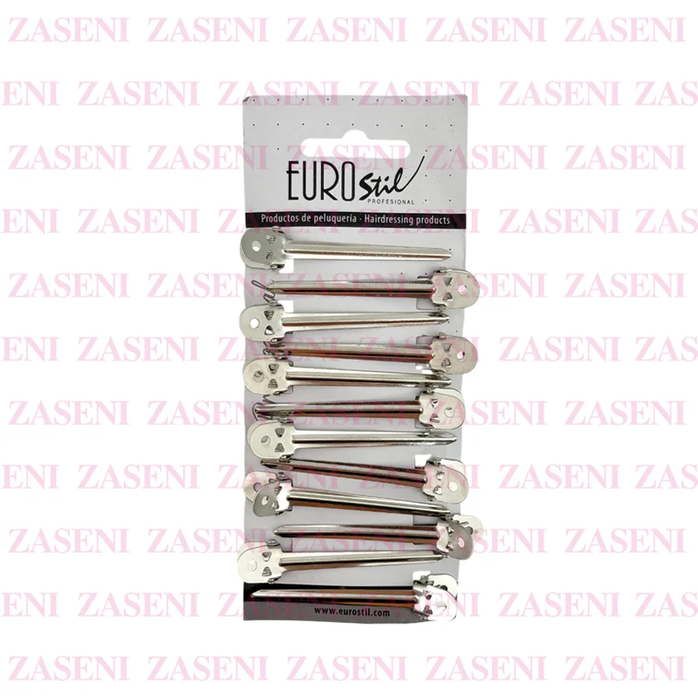 EUROSTIL PINZAS METAL GRANDES 12UDS