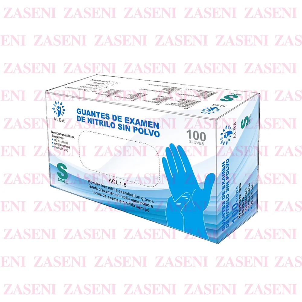 ALBA GUANTES NITRILO SIN POLVO 100UDS TALLA S