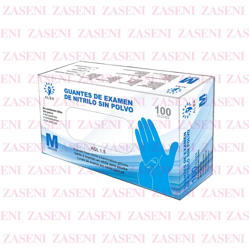 ALBA GUANTES NITRILO SIN POLVO 100UDS TALLA M