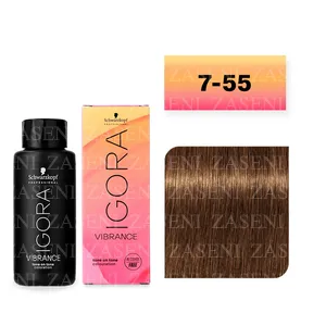 SCHWARZKOPF TINTE IGORA VIBRANCE Nº 7-55 RUBIO MEDIO DORADO INTENSO 60ML