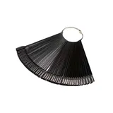 Muestrario Abanico Uñas Cuadradas Negro 50Uds
