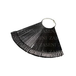 MUESTRARIO ABANICO UÑAS CUADRADAS NEGRO 50UDS