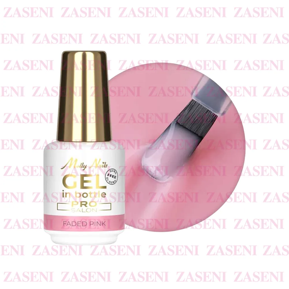 MOLLY LAC GEL IN BOTTLE PRO SALON HEMA FREE FADED PINK 15ML