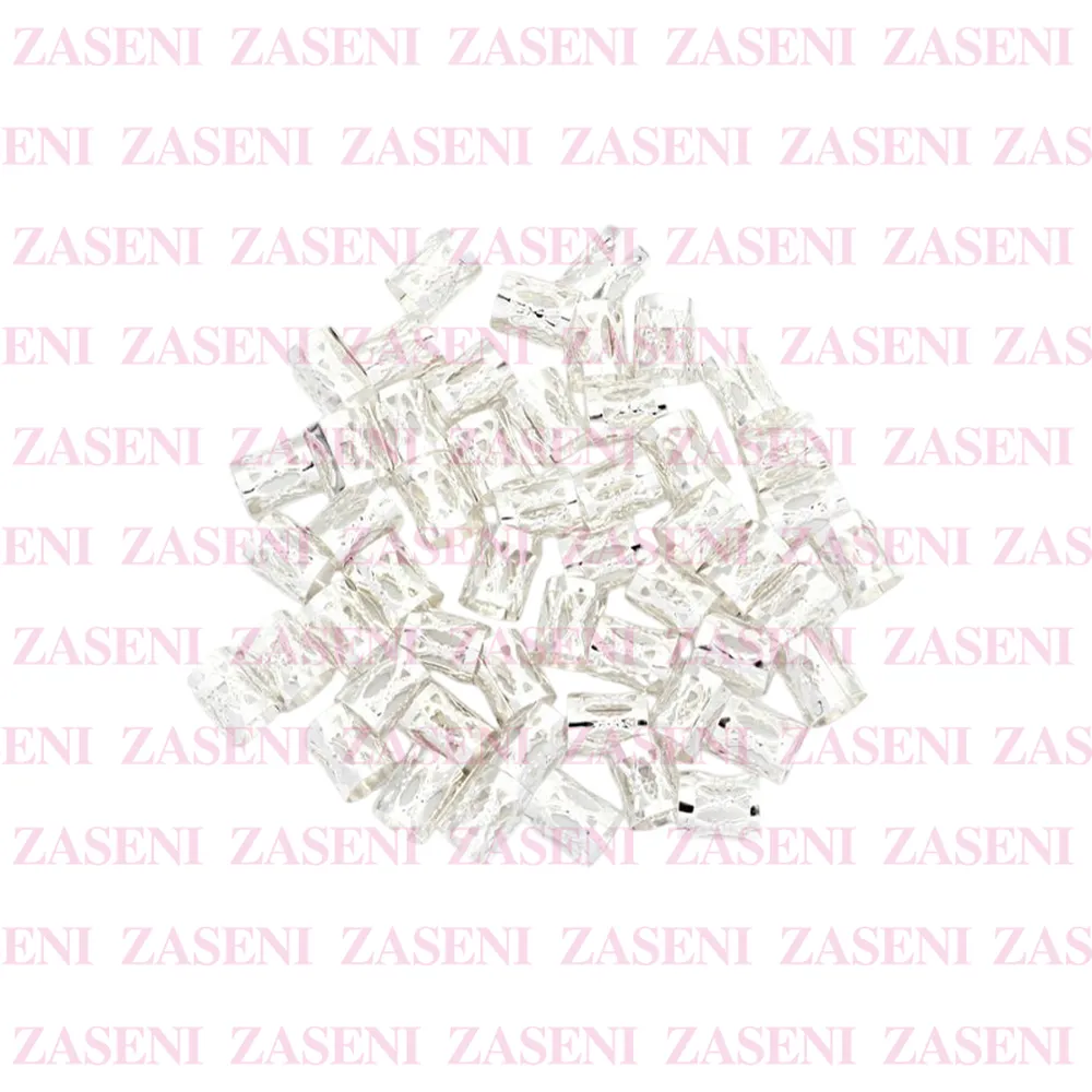 Anillos Decoración Pelo Plateados Largos 52Uds