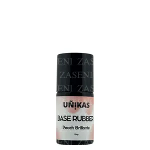 UÑIKAS BASE RUBBER PEACH BRILLANTE 10GR