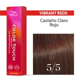 WELLA TINTE COLOR TOUCH VIBRANT REDS Nº 5/5 CASTAÑO CLARO CAOBA 60ML