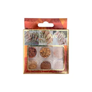 PACK DECORACIÓN UÑAS COBRE 6UDS