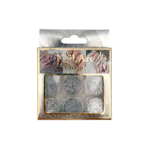 PACK DECORACIÓN UÑAS PLATEADO 6UDS