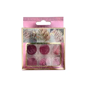 PACK DECORACIÓN UÑAS FUCSIA 6UDS