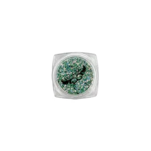 GLITTER UÑAS VERDE MARINO