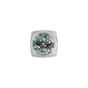 GLITTER UÑAS AZUL TURQUESA