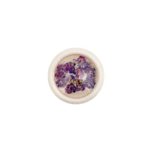 FLORES DECORATIVAS UÑAS LILAS