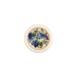 FLORES DECORATIVAS UÑAS AZULES
