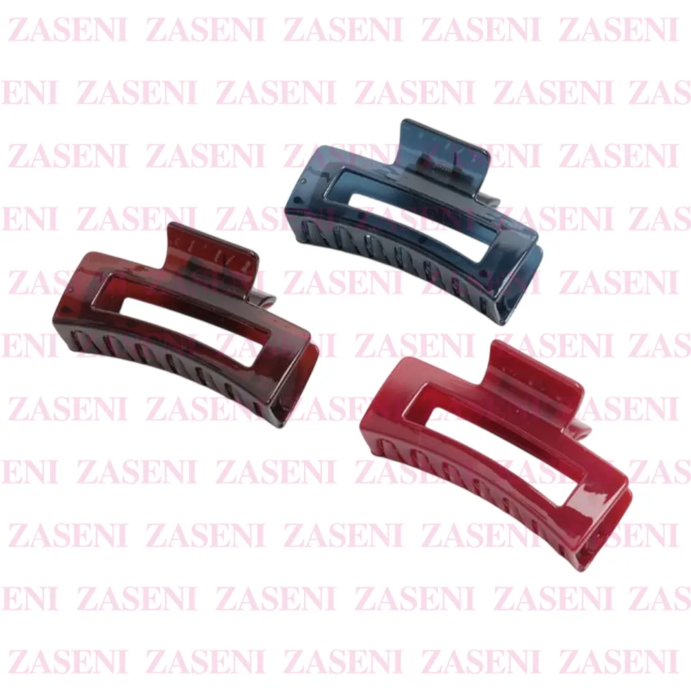 Pinza De Pelo Rectangular Grande Translúcida 1Ud